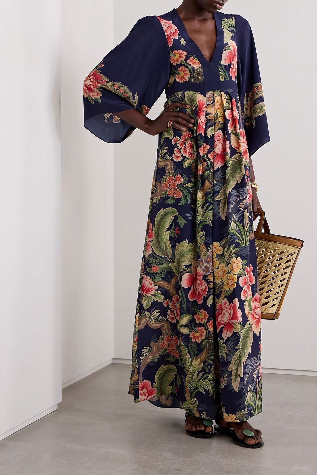 etro silk maxi dress Etro, Paisley asymmetric silk maxi dress, Women, Blue, US 8, Dresses