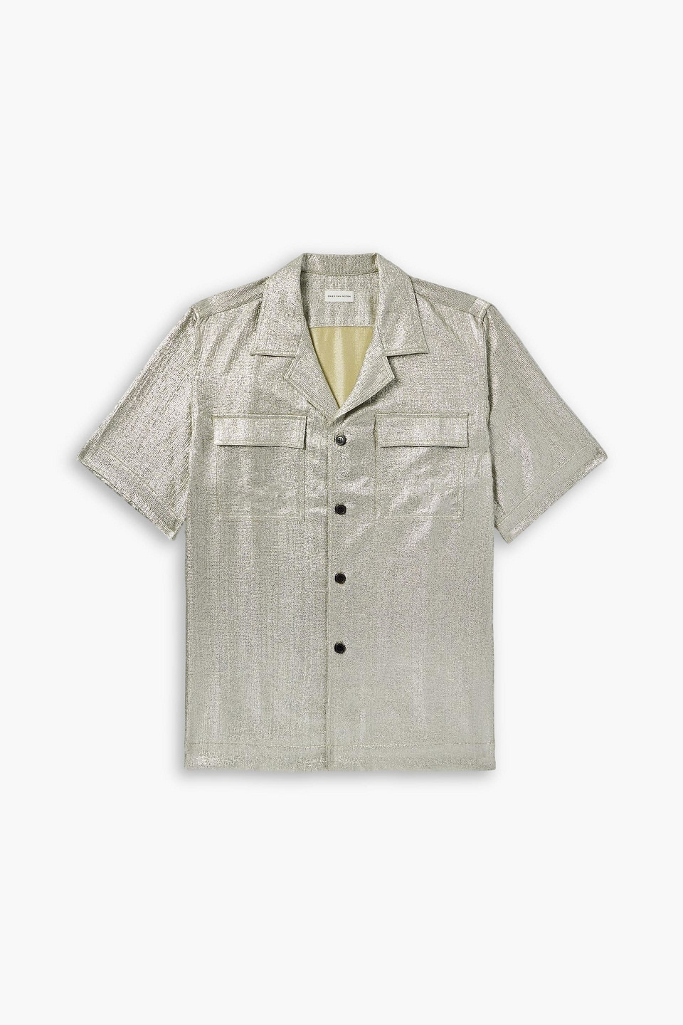dries van noten - lamé shirt - metallic - it 46