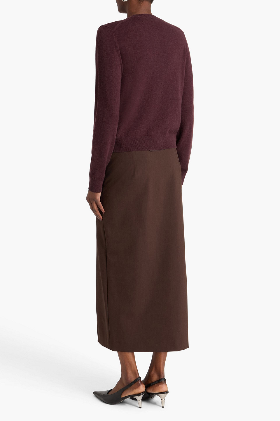  Theory - Cashmere Cardigan - Burgundy - Xs 