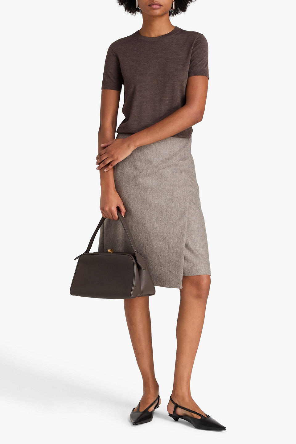  Theory - Wool Top - Brown - Xl 