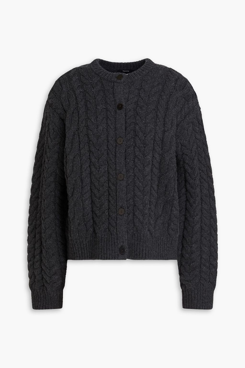 THEORY Cable-knit wool and cashmere-blend cardigan | THE OUTNET