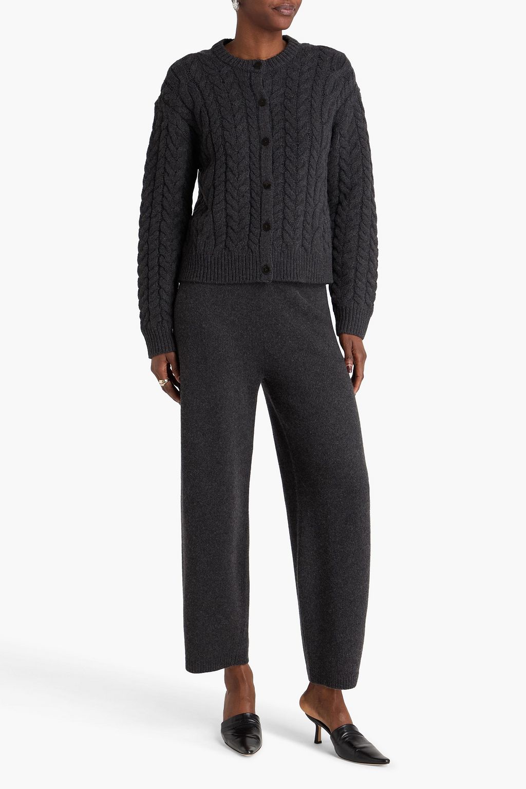 THEORY Cable-knit wool and cashmere-blend cardigan | THE OUTNET
