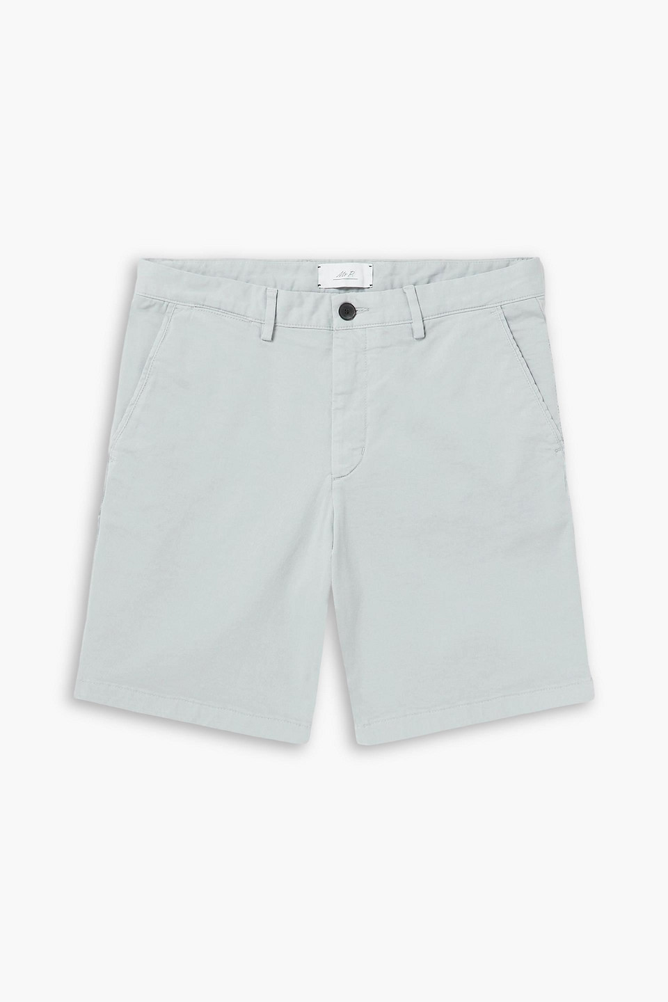 mr p. - straight-leg garment-dyed cotton-blend twill bermuda shorts - gray - 38