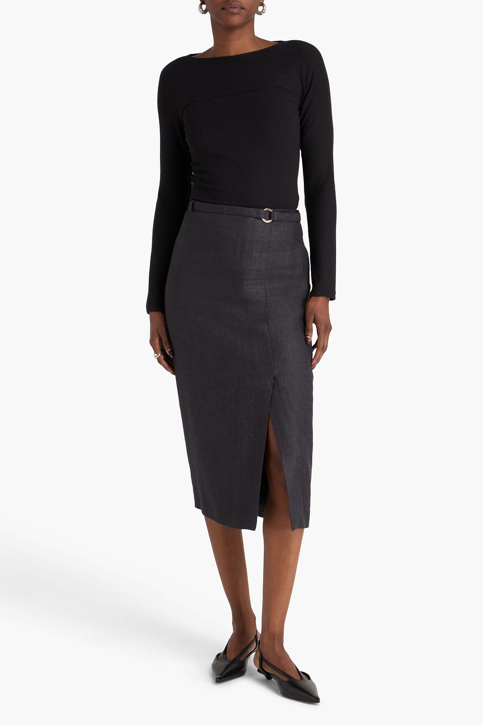  Theory - Modal-blend Top - Black - Xs 