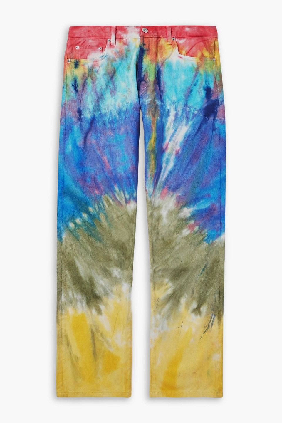 gallery dept. - marley straight-leg distressed tie-dyed jeans - multicolor - 30w/ 32l