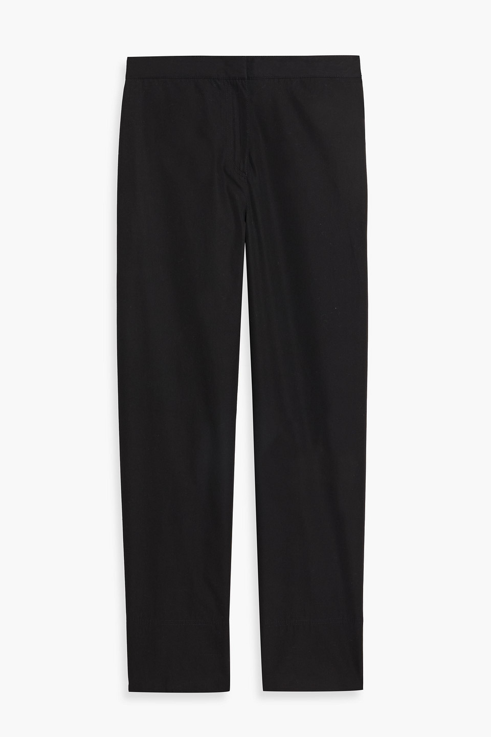 Totême Cotton-poplin Straight-leg Pants In Black