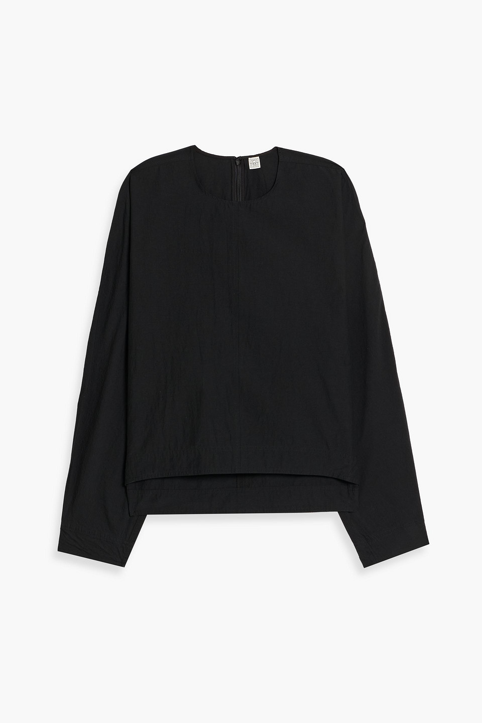 toteme - crinkled cotton-blend top - black - eu 38