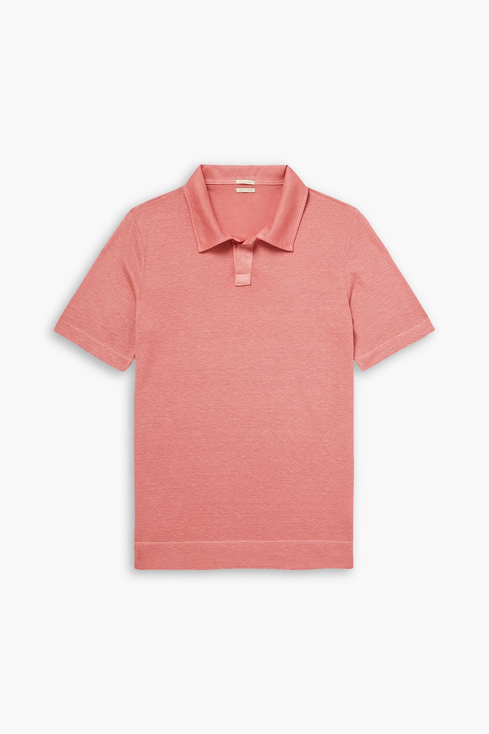 massimo alba - aruba linen and cotton-blend polo shirt - orange - xxl