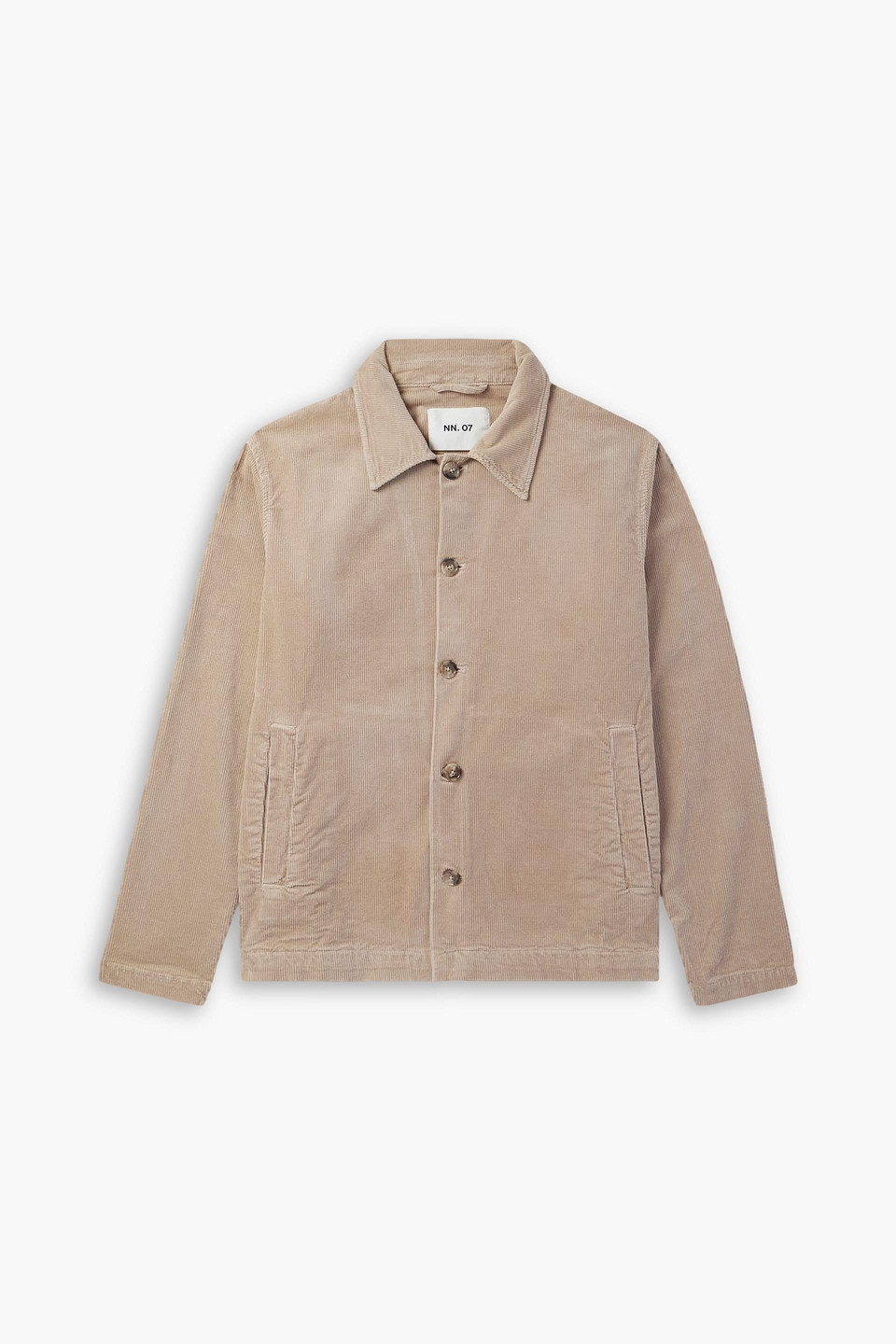 Nn07 Zander Cotton-blend Corduroy Overshirt In Neutral