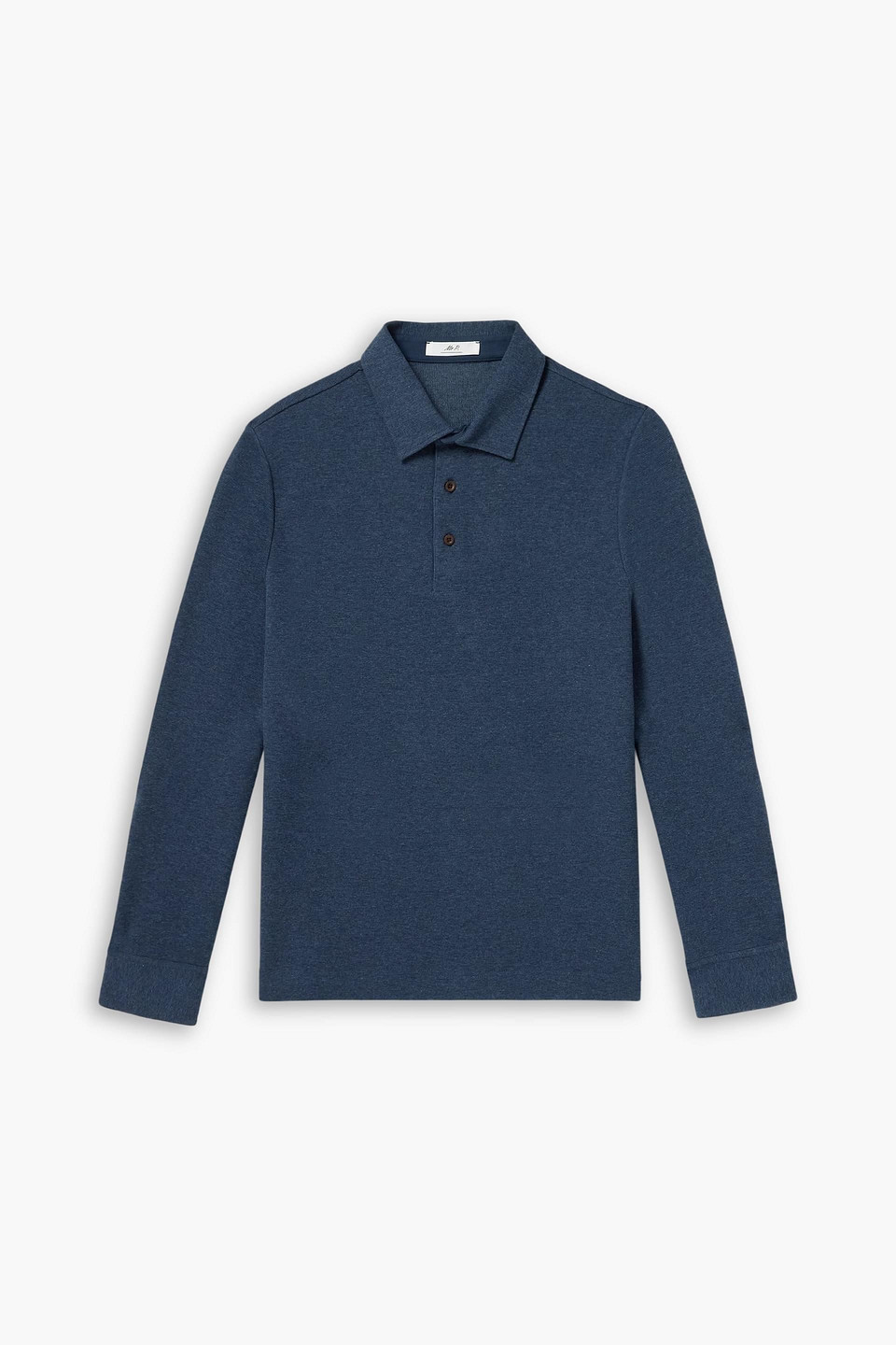 mr p. - ribbed cotton-blend polo shirt - blue - xs