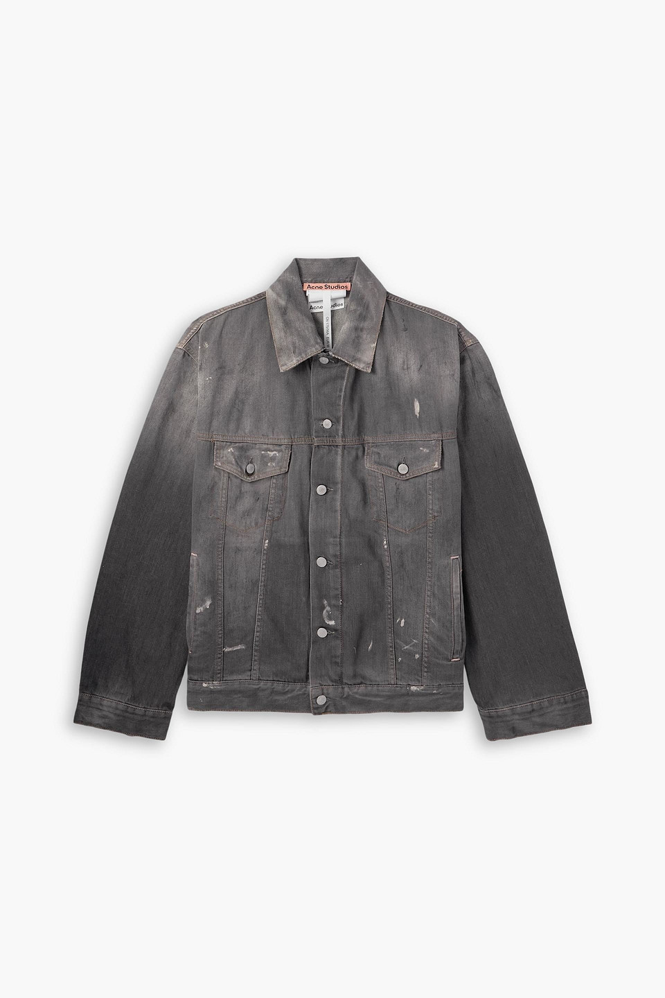 Acne Studios Robert U Oversized Denim Jacket In Gray
