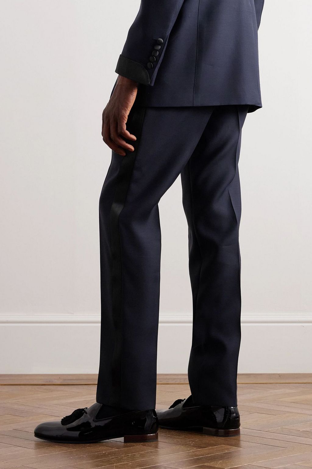 TOM FORD Straight-leg wool and silk-blend tuxedo pants | THE OUTNET