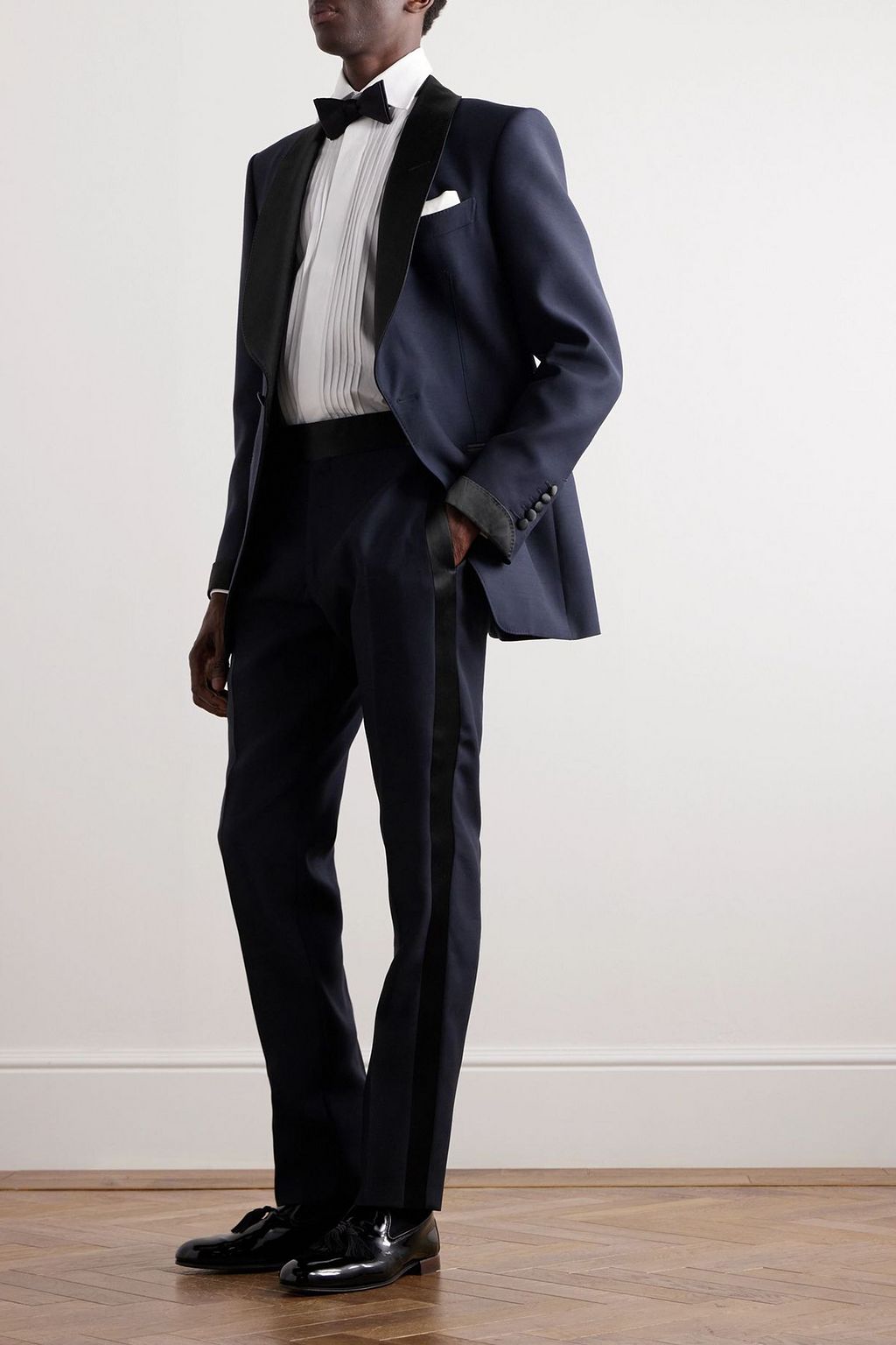 TOM FORD Straight-leg wool and silk-blend tuxedo pants | THE OUTNET