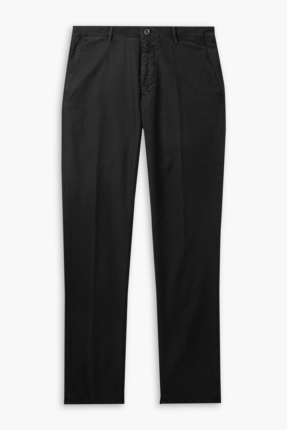 slowear - slim-fit tricochino cotton-blend twill pants - black - uk/us 38