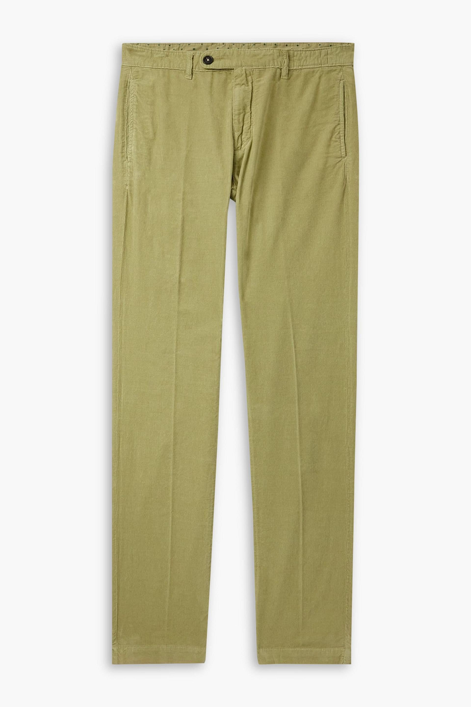 massimo alba - straight-leg cotton-corduroy pants - green - it 52