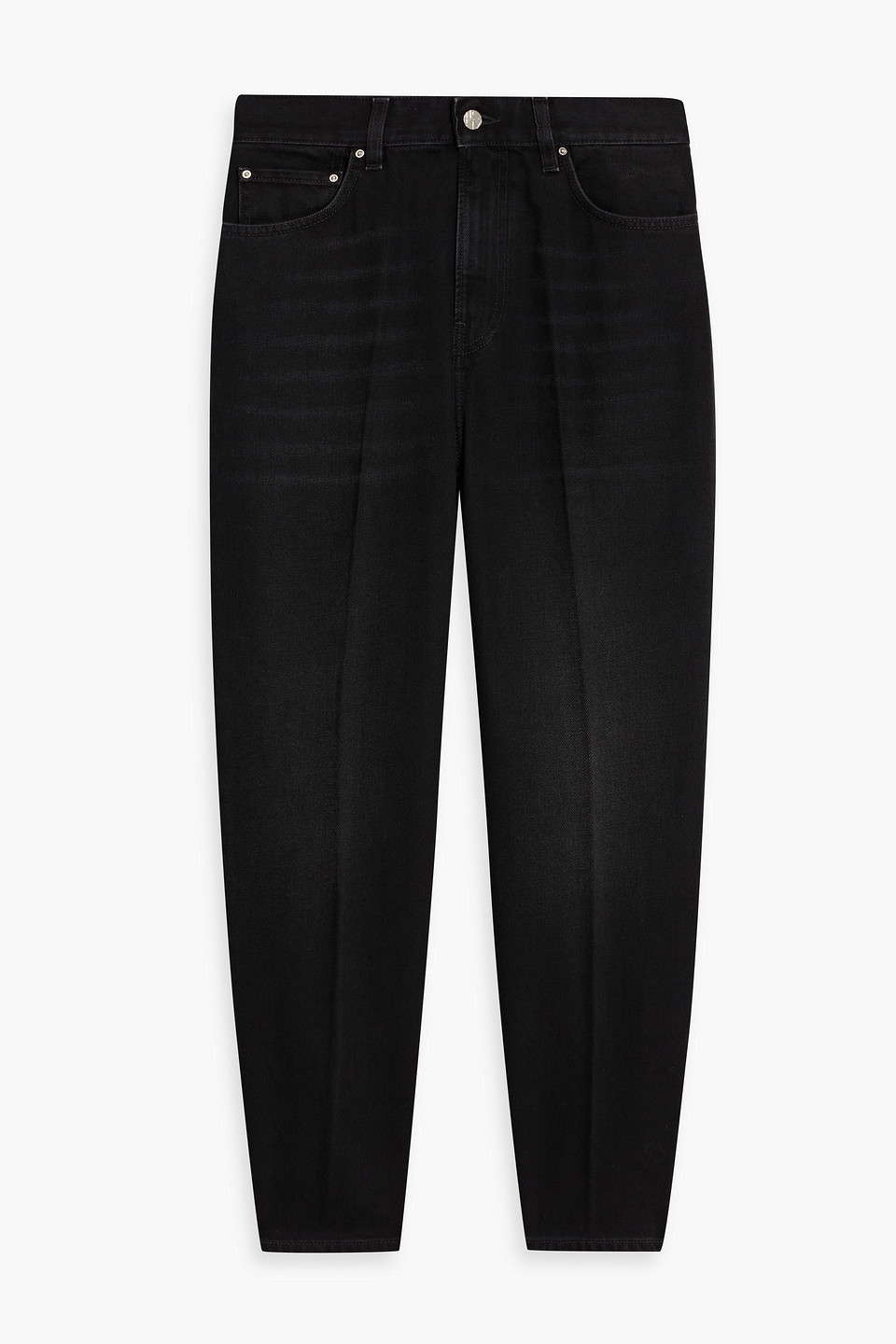 toteme - high-rise tapered jeans - black - 27w/ 30l