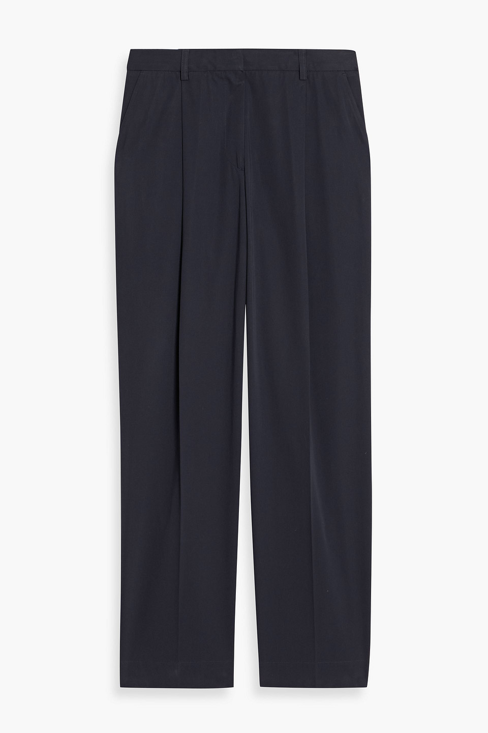 Totême Cotton-twill Straight-leg Pants In Blue
