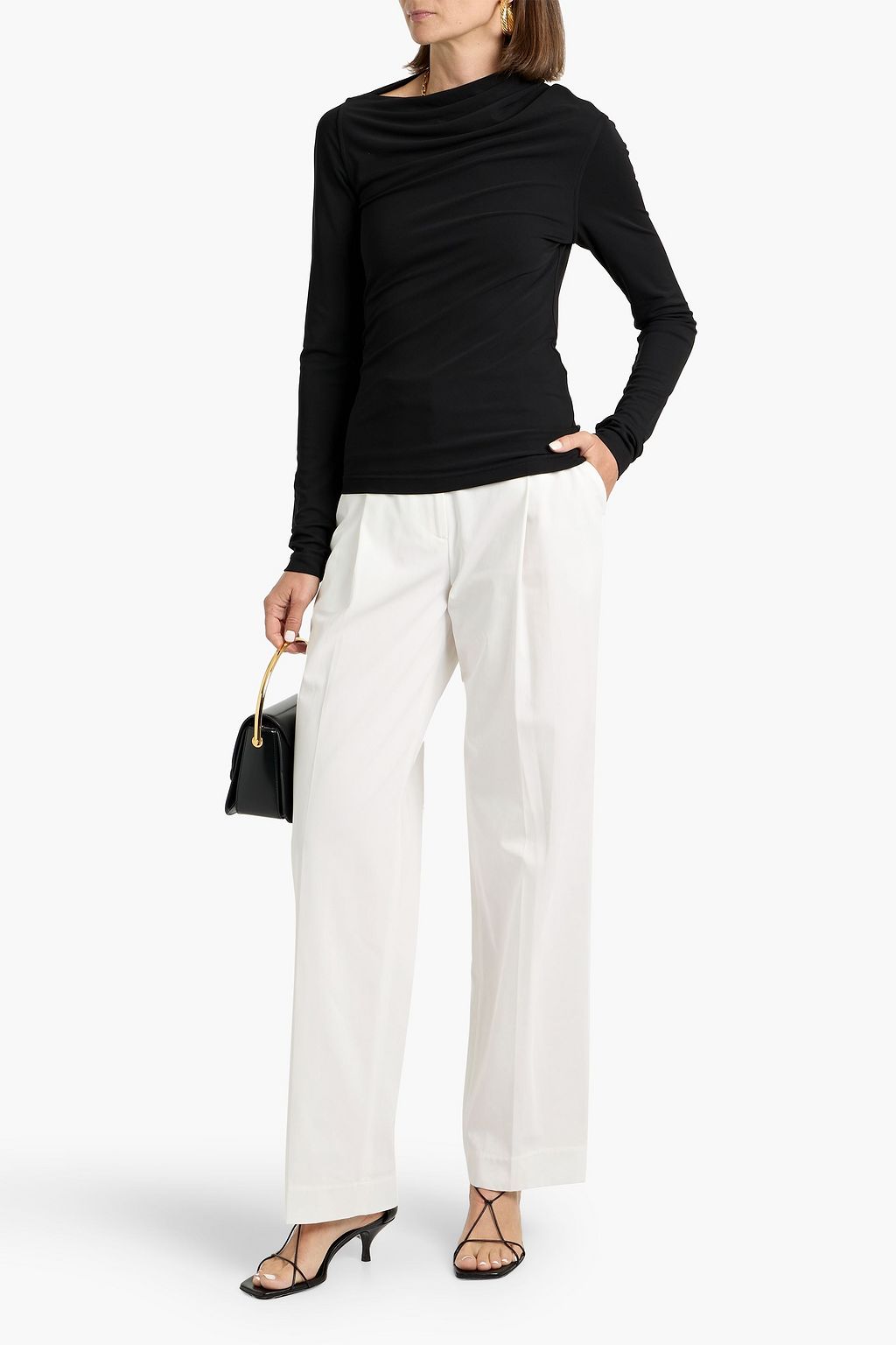 TOTEME Draped stretch-jersey top | THE OUTNET