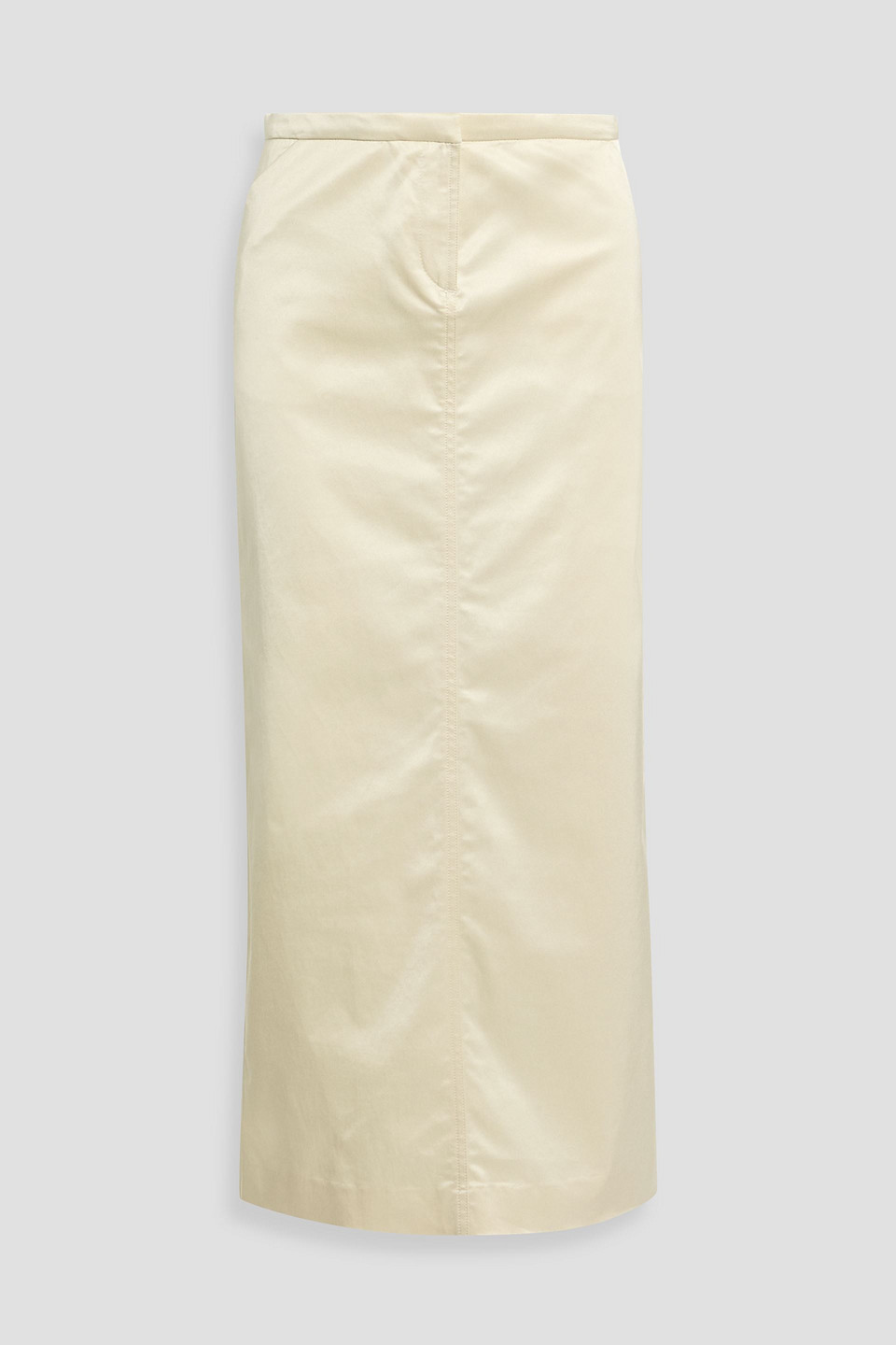 toteme - cotton-blend sateen midi skirt - white - eu 38