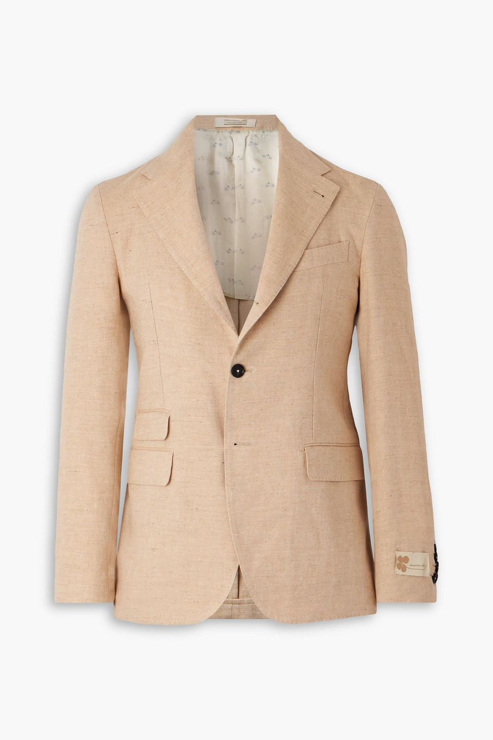 massimo alba - linen, wool, silk and cashmere-blend twill blazer - neutral - it 46