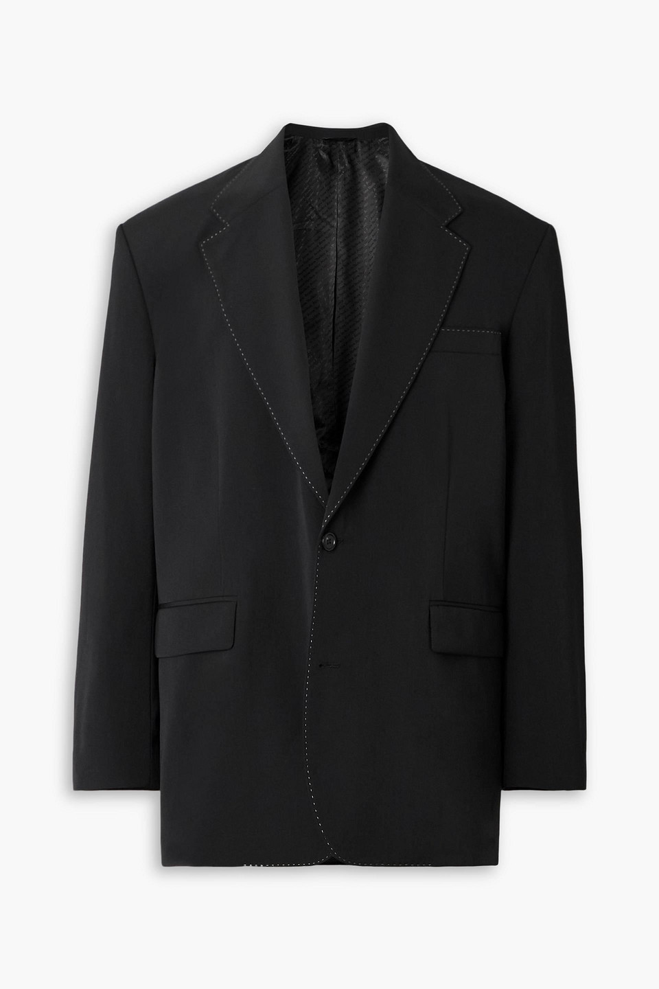acne studios - juyliano oversized grain de poudre suit jacket - black - it 50