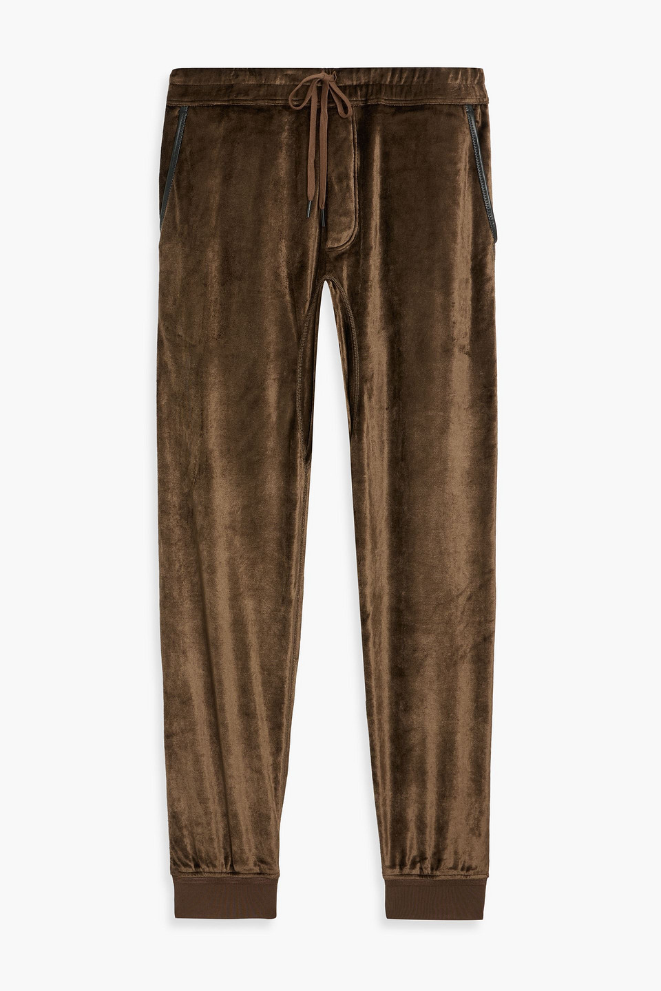 tom ford - velour sweatpants - brown - it 52