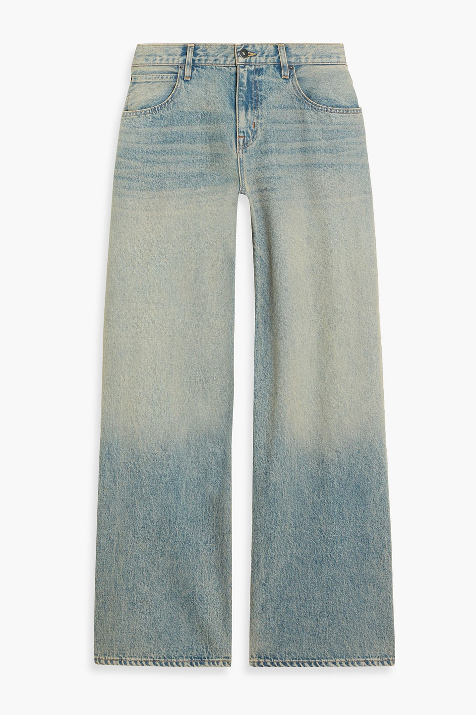 slvrlake - mica low-rise wide-leg jeans - blue - 32