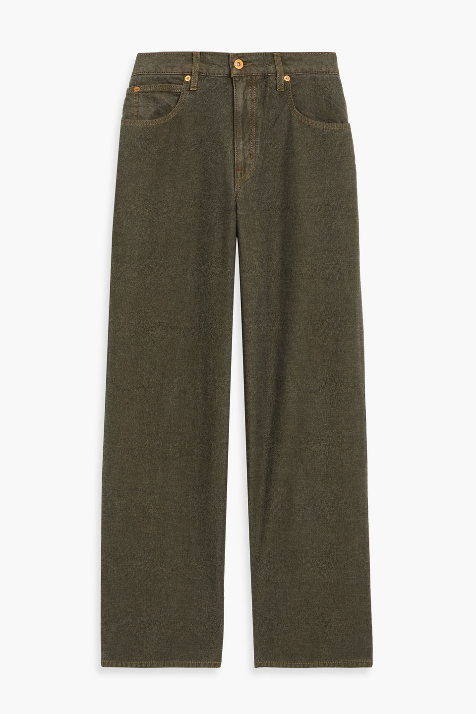 slvrlake - jazmin high-rise wide-leg jeans - green - 30