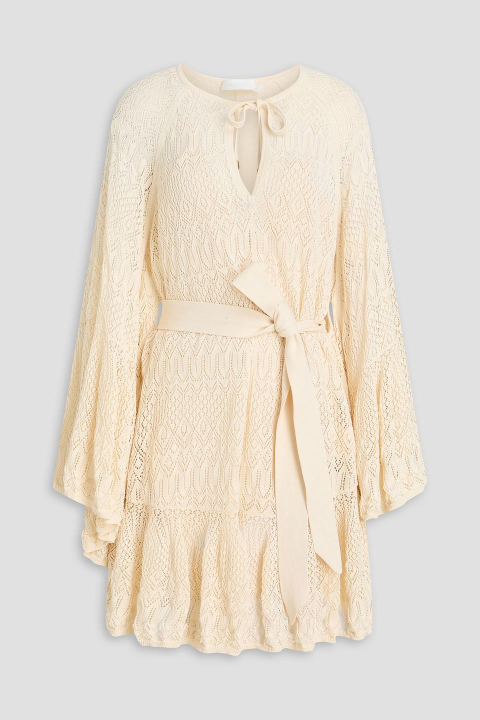 Zimmermann Crochet-knit Tunic In Neutral