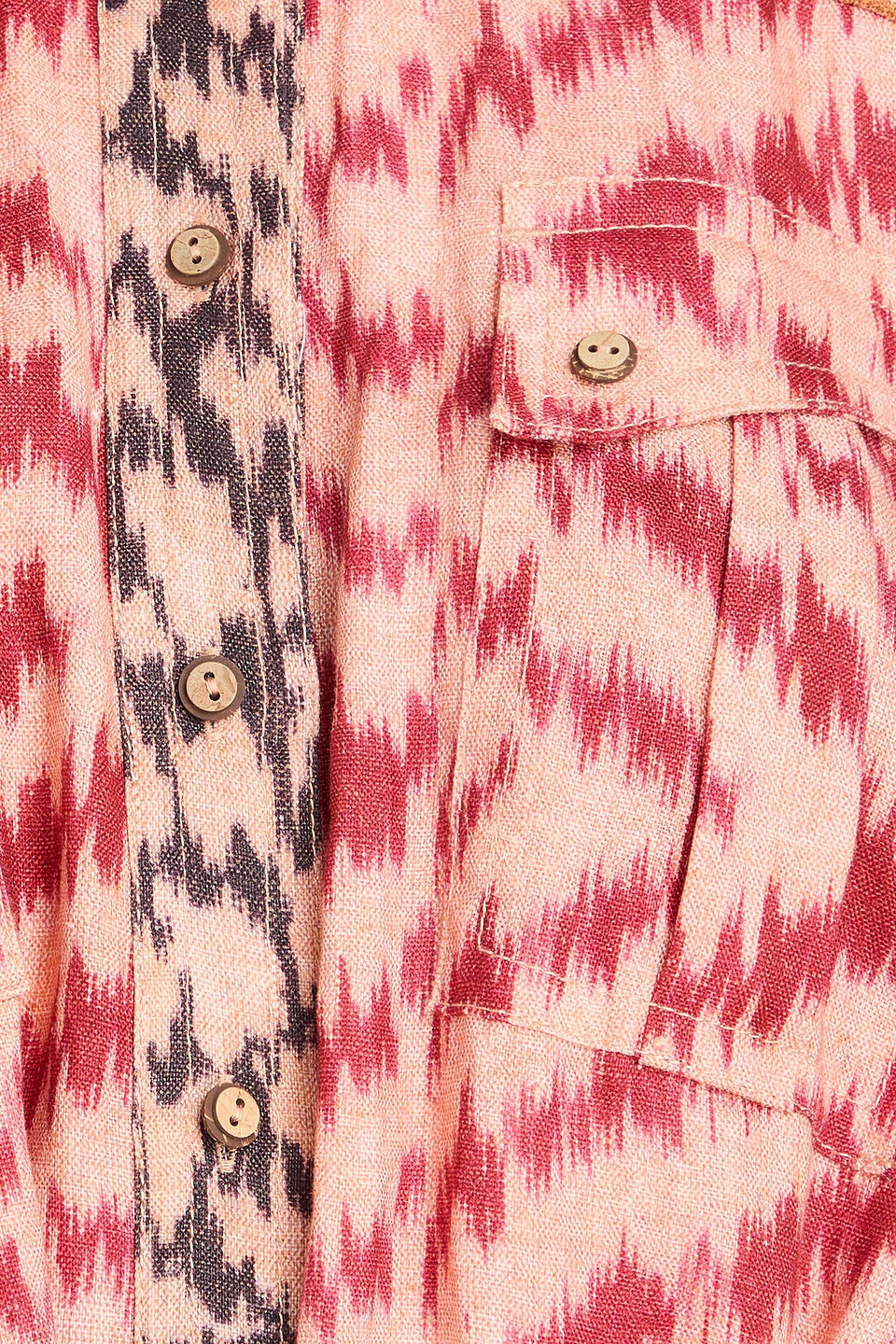 Zimmermann Printed Linen Playsuit In Multi