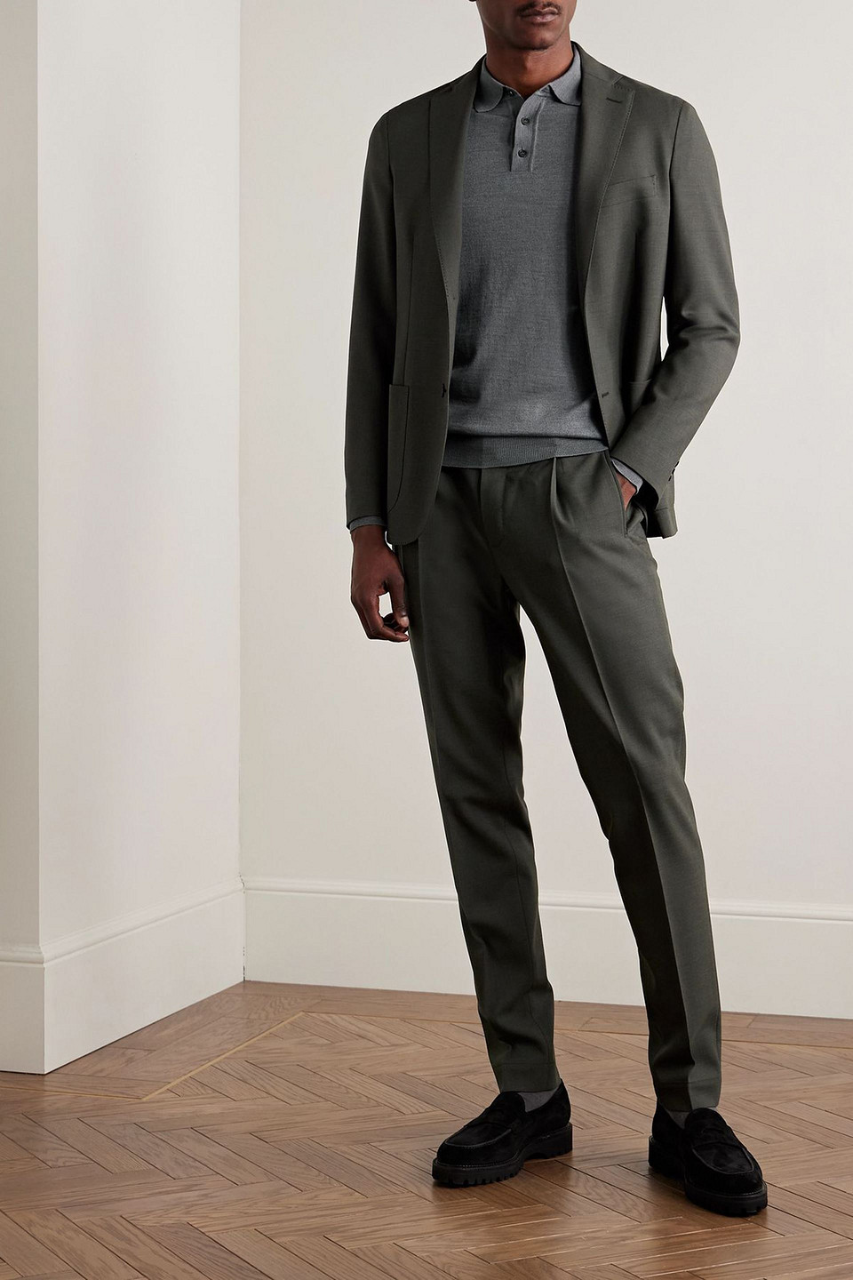 Slowear Slim-fit Wool-blend Suit Jacket In Multi