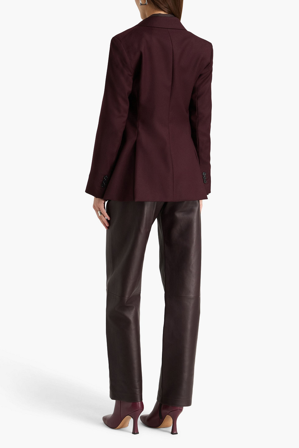  Theory - Wool-twill Blazer - Burgundy - Us 00 