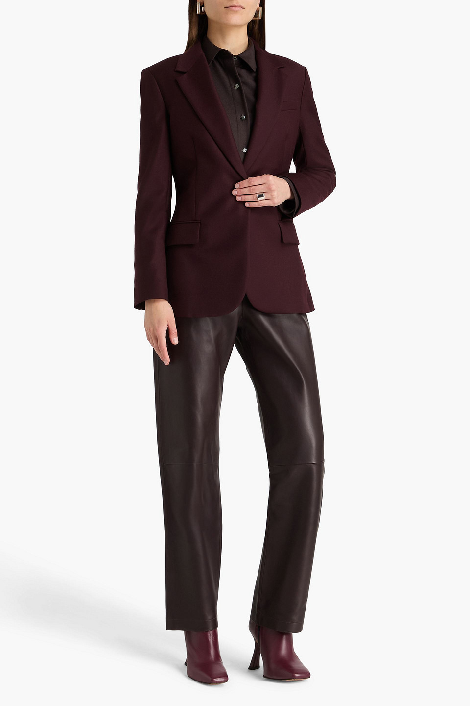  Theory - Wool-twill Blazer - Burgundy - Us 00 