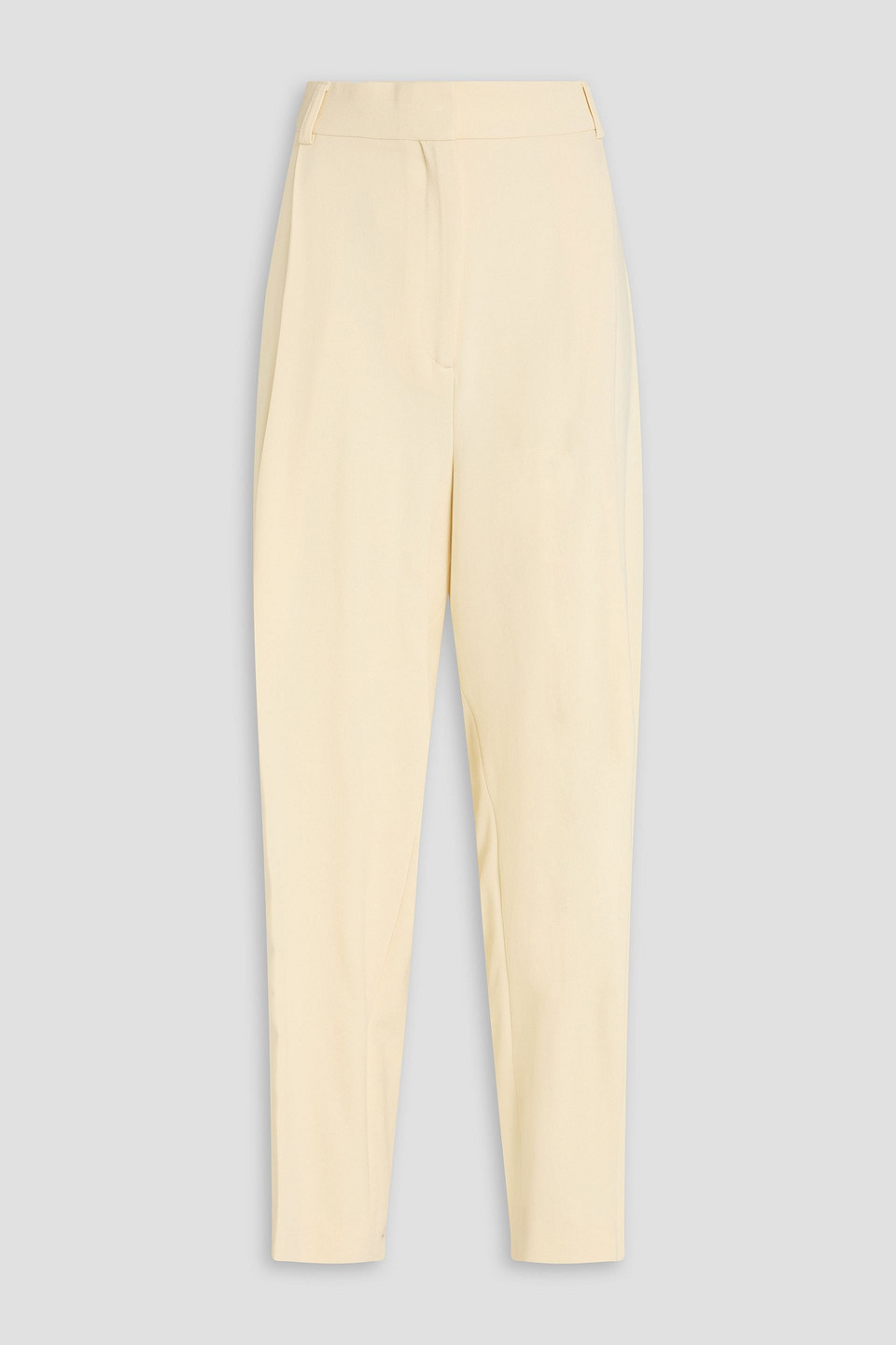 toteme - pleated crepe straight-leg pants - white - eu 32