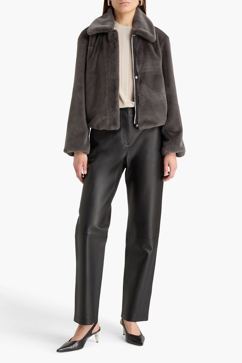  Theory - Plush Jacket - Gray - Xs 