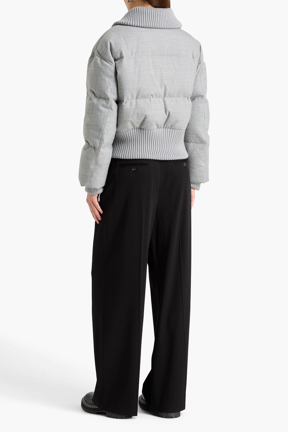  Theory - Quilted Flannel Jacket - Gray - M 