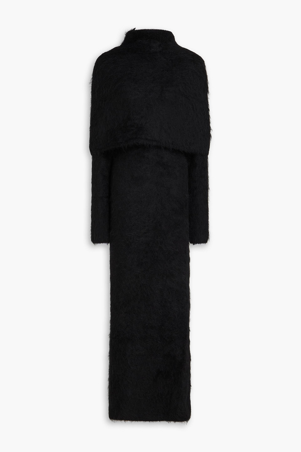 toteme - alpaca-blend turtleneck maxi dress - black - xs