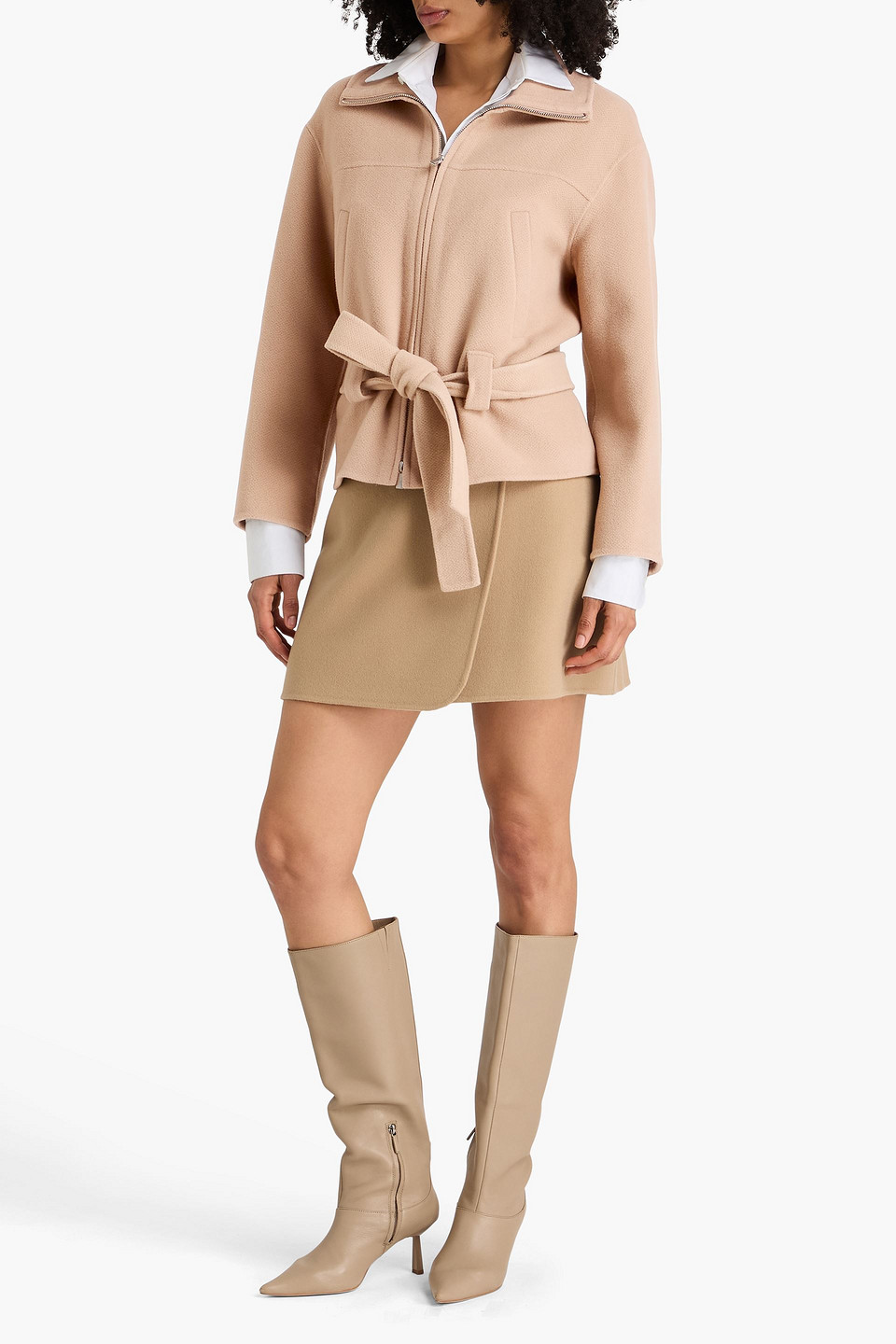  Theory - Wool And Cashmere-blend Jacket - Neutral - L 