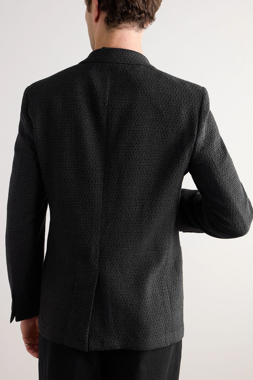  Mr P. - Regular-fit Checked Wool-blend Bouclé Blazer - Gray - Us 44 
