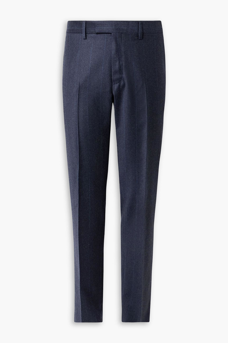 mr p. - straight-leg pinstriped wool-flannel suit pants - blue - 40