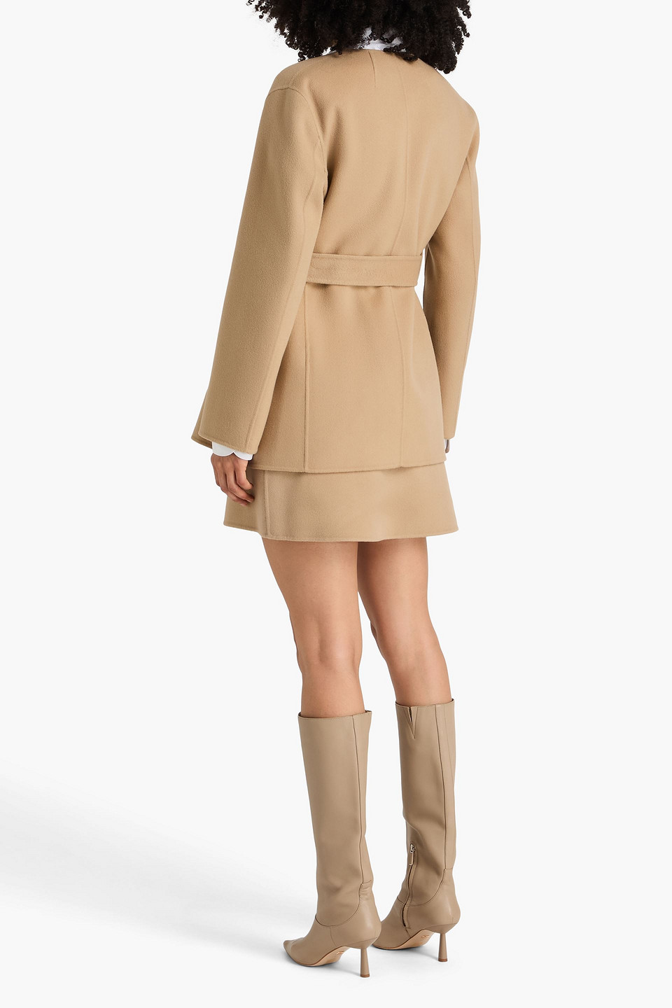  Theory - Wool And Cashmere-blend Felt Coat - Brown - L 
