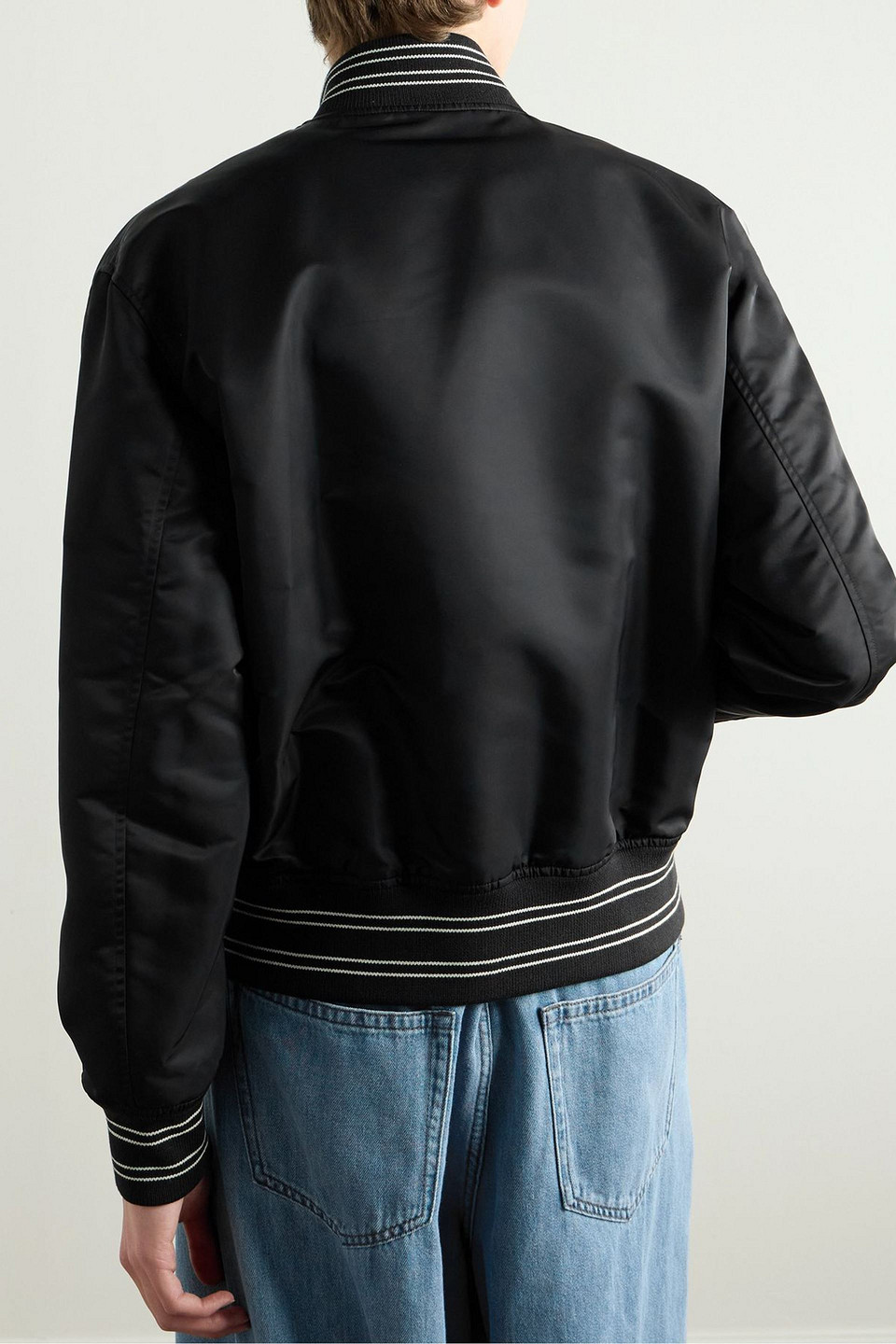  Amiri - Logo-appliquéd Padded Shell Bomber Jacket - Black - S 