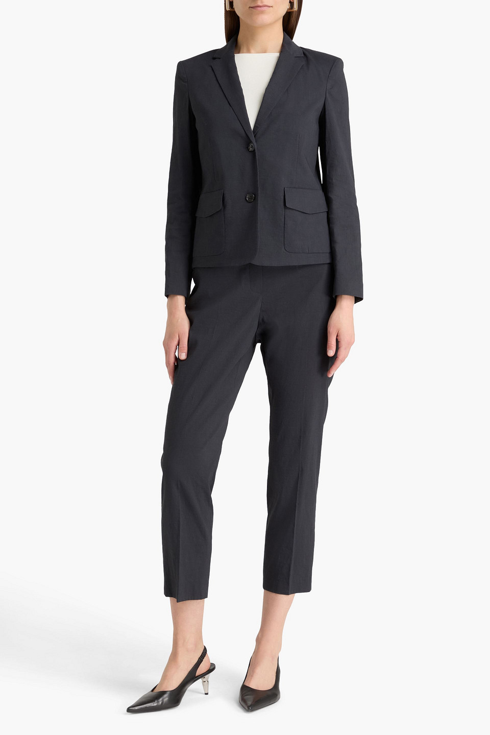  Theory - Linen-blend Blazer - Gray - Us 4 