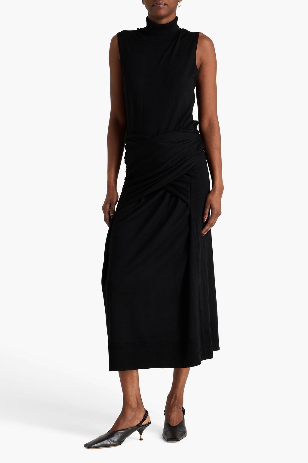 toteme wool midi dress TOTEME Cable knit dress