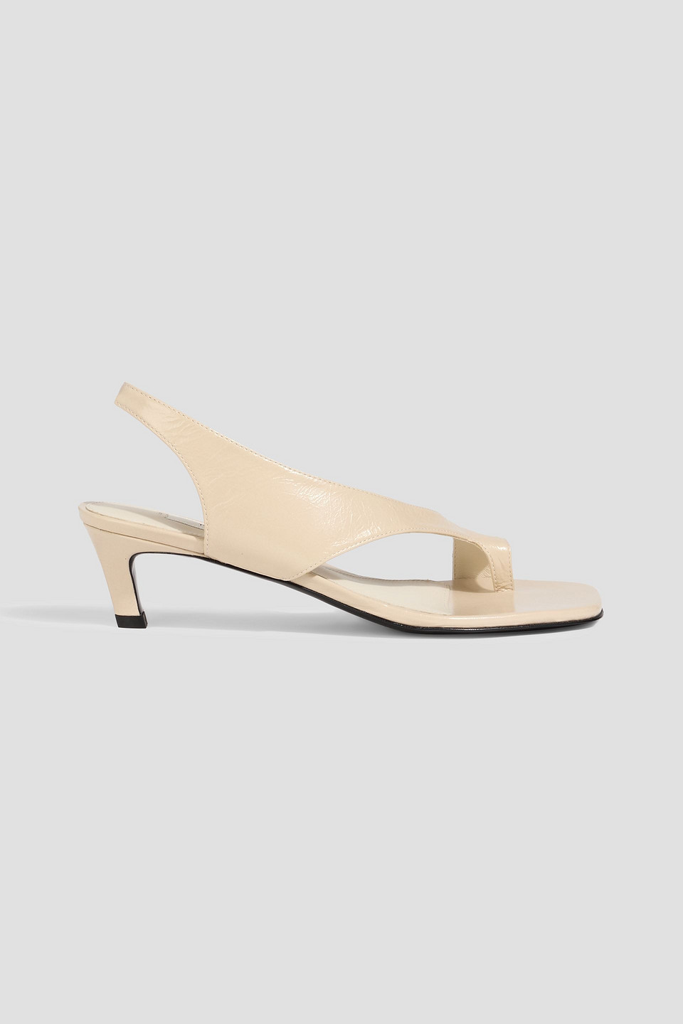 Totême Crinkled-leather Slingback Sandals In White
