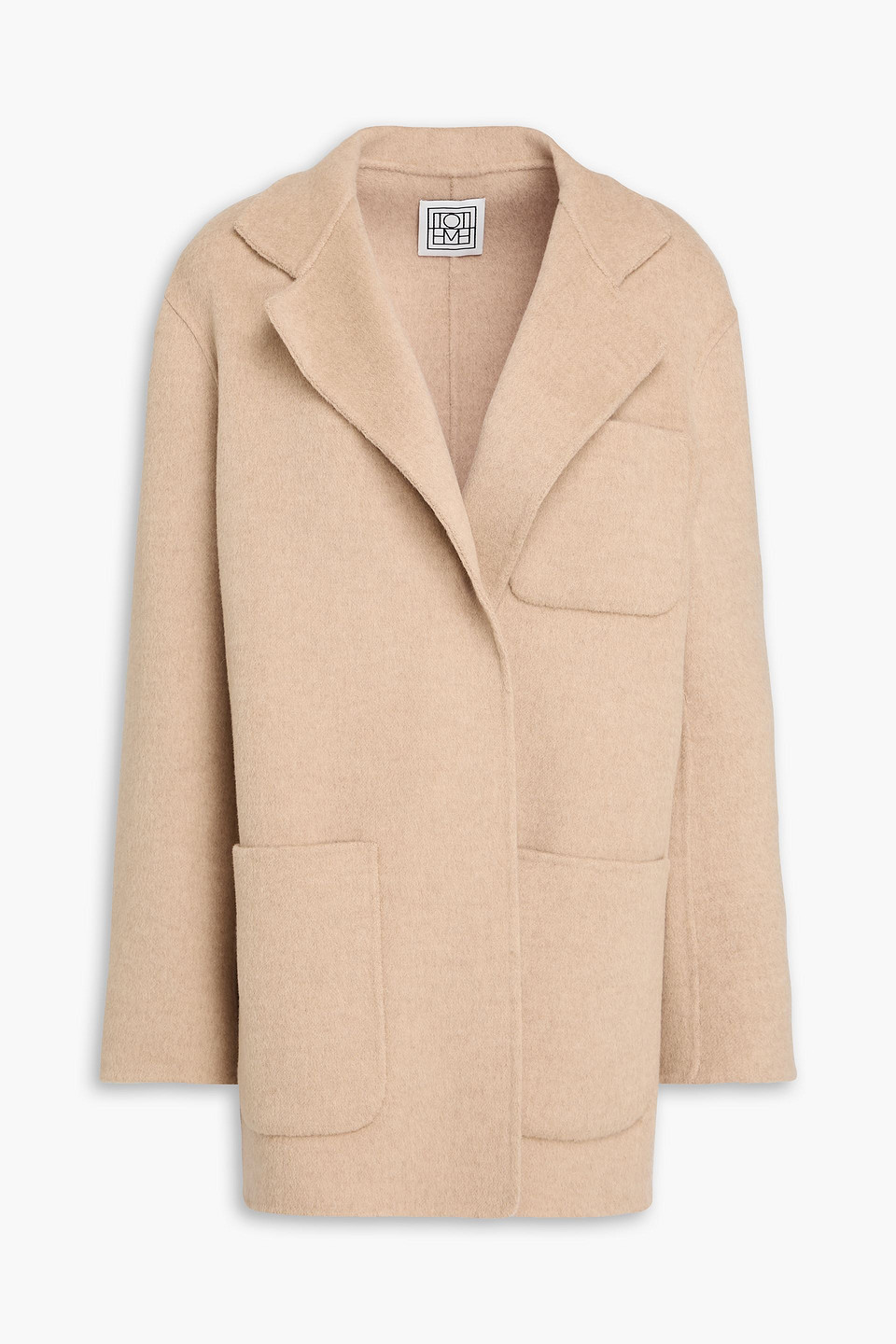 toteme - brushed wool-felt blazer - neutral - eu 42