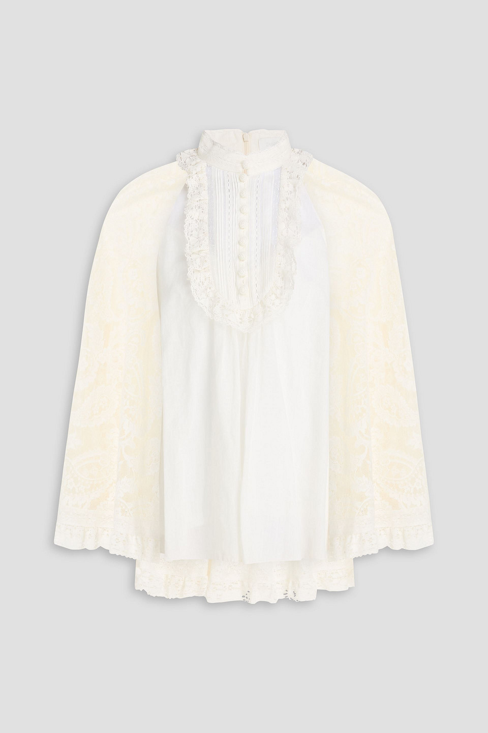 Zimmermann Lace-paneled Ramie Tunic In White
