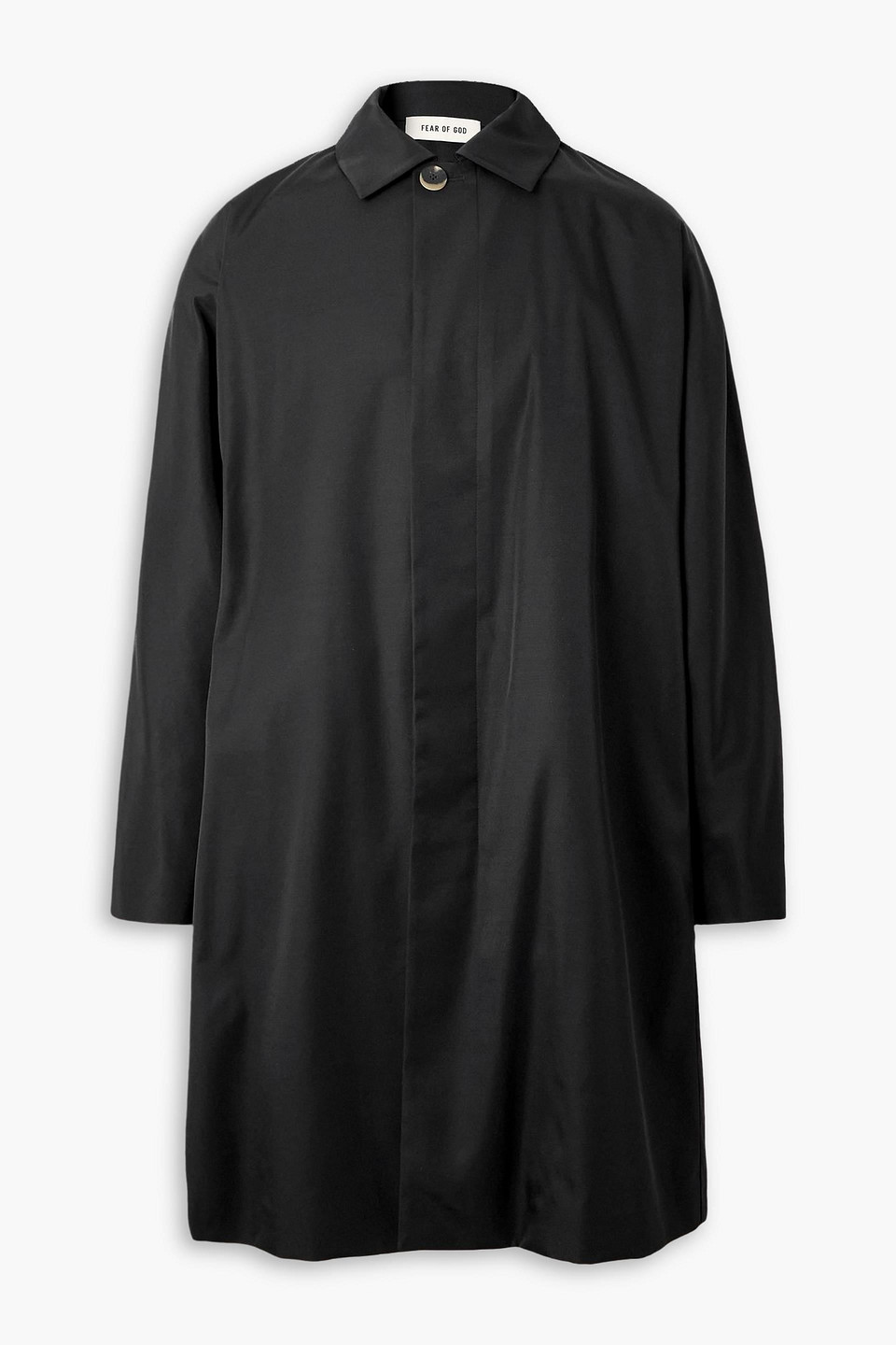 fear of god - eternal oversized logo-appliquéd twill coat - black - m