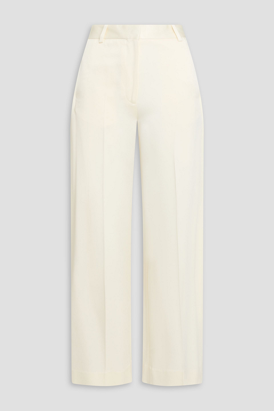 toteme - satin-crepe straight-leg pants - white - eu 30