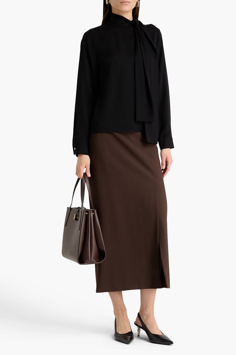 Theory - Silk Blouse - Black - Xs 